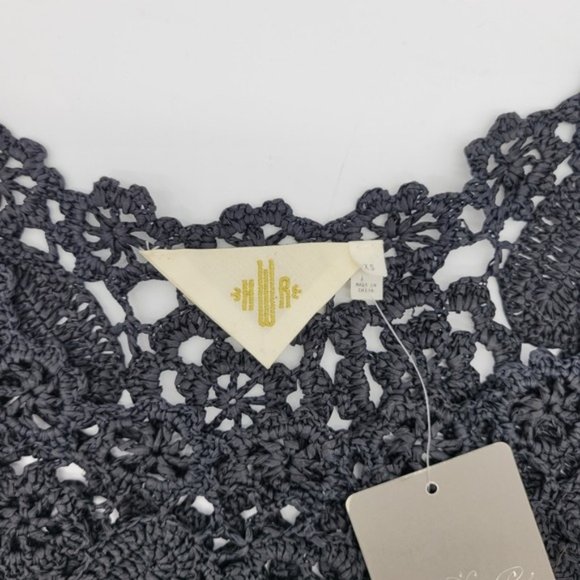 MONOGRAM Anthropologie Ramie Black Lace sleeveless top Size XS NWT - Picture 4 of 8